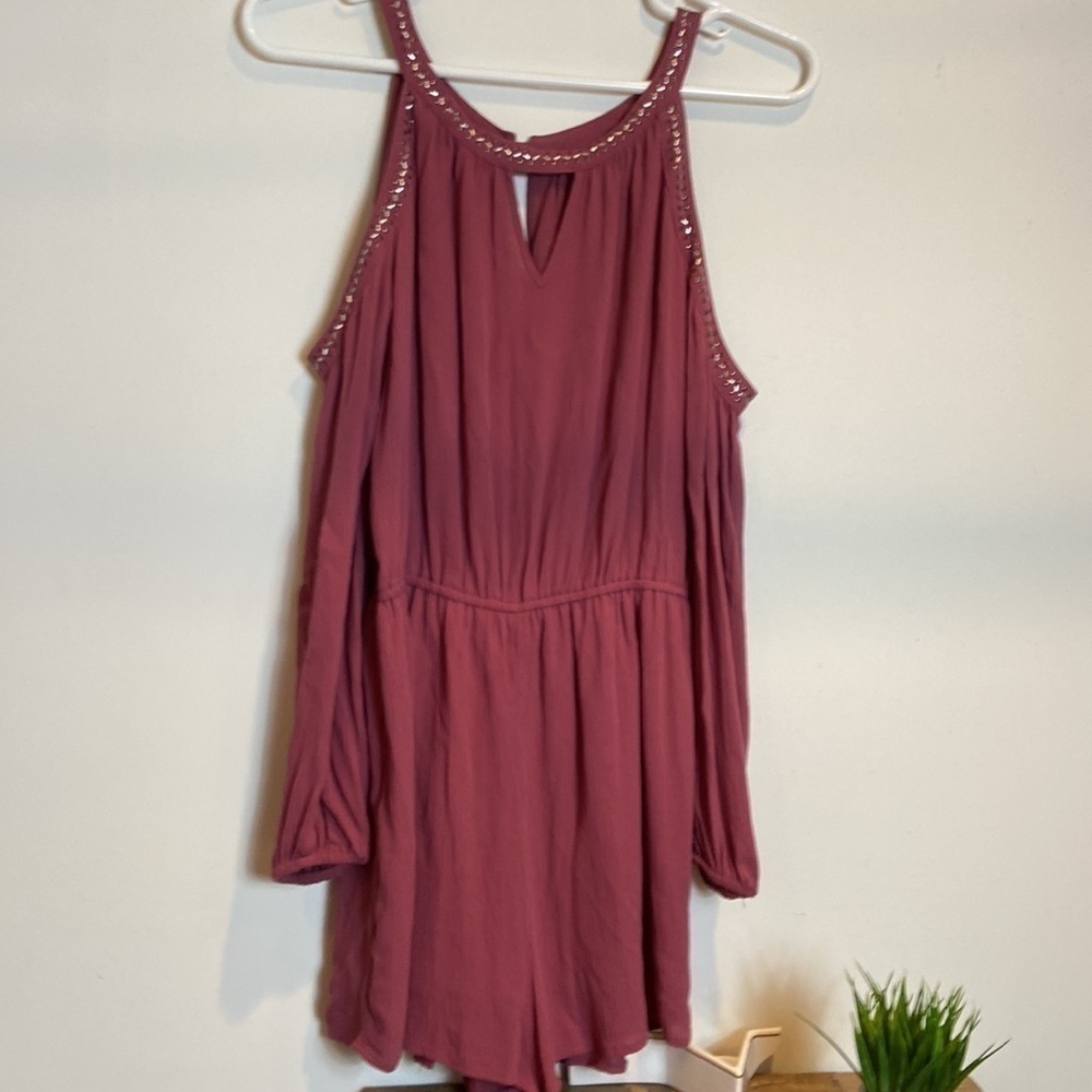 Knox Rose Boho Romper Rose color